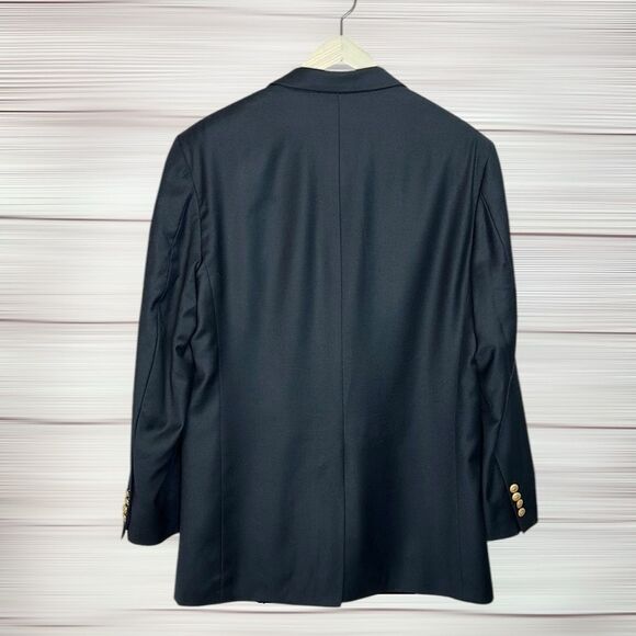 Brooks Brothers 346 Two-Buttons Wool Blazer Navy Blue with Gold Buttons 43L Vtg - Picture 10 of 16
